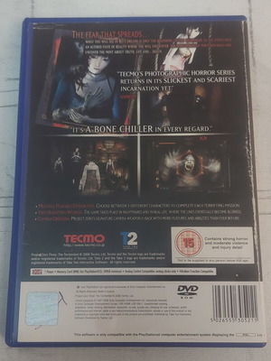 Project Zero 3 The Tormented PS2 cover only used