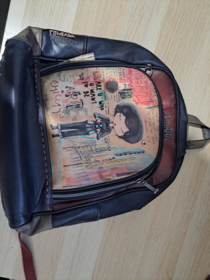 Anekke backpack used, large size, fits laptop, multicolor