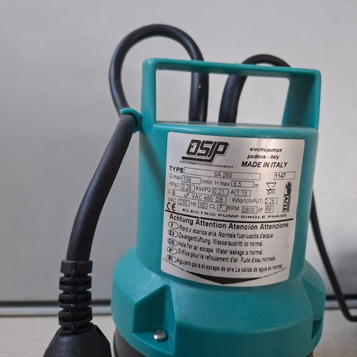 OSIP SA 260 Italian Submersible Water Pump new, with float switch