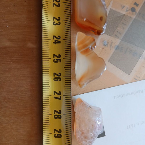 Carnelian stones with hole for jewelry making, like new