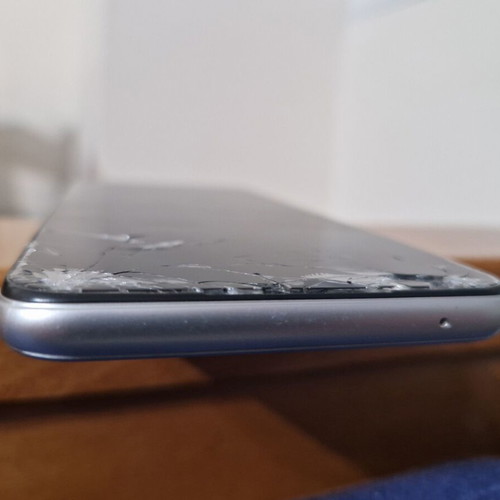 Samsung A22 5G smartphone with cracked screen
