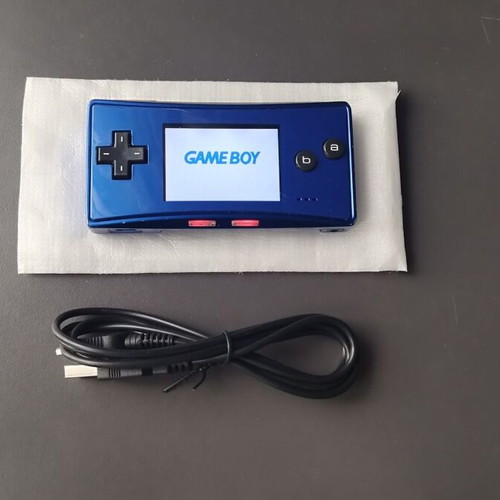 Nintendo Gameboy Micro Cobalt Blue used with USB charger