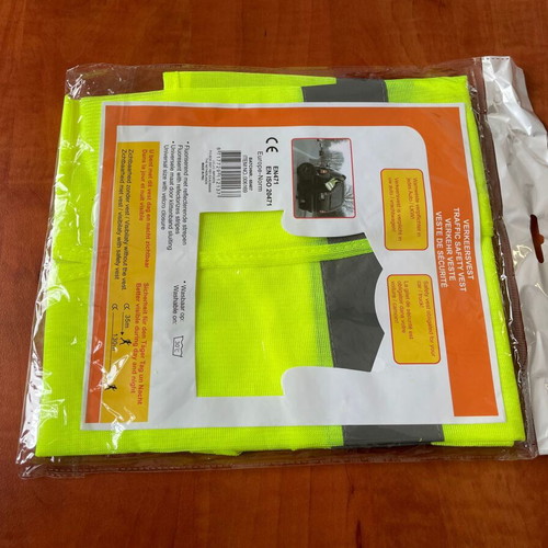 Safety vest with reflective strips new, yellow
