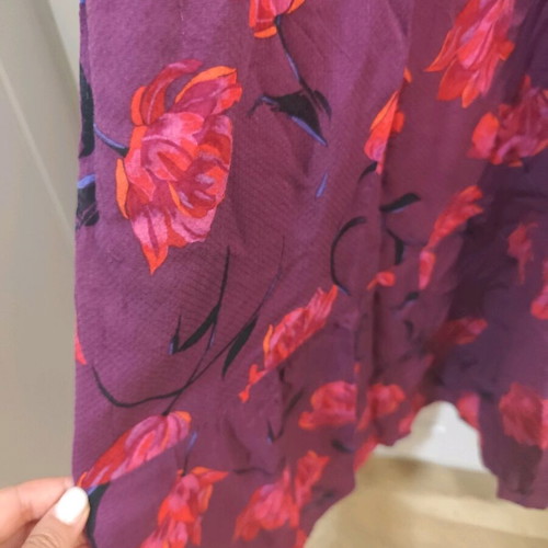 Printed long dress with pockets, purple floral, like new