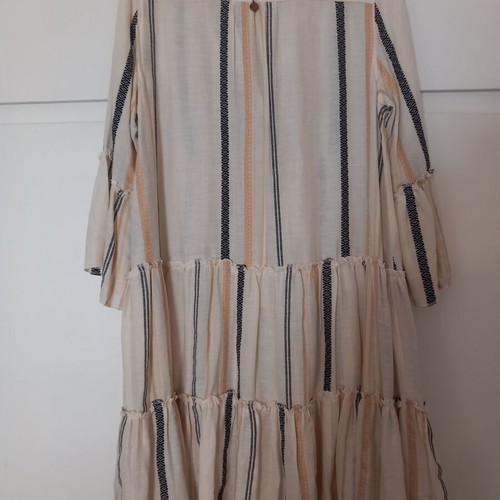 Funky Buddha beach dress like new, beige and brown, medium