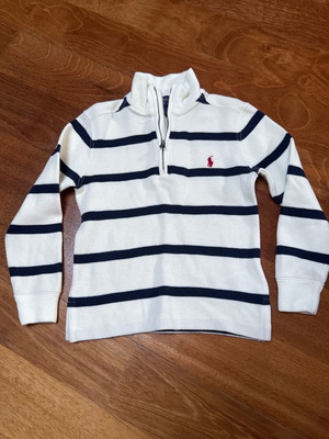 Ralph Lauren ριγέ πουλόβερ με μισό φερμουάρ, σαν καινούργιο, 4 ετών