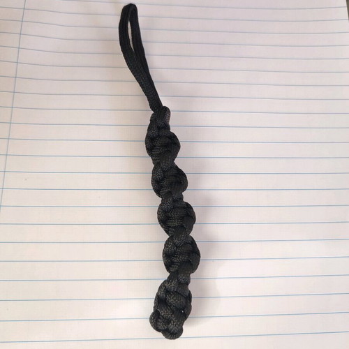 Paracord Key Ring Knot Keychain Spiral Black New