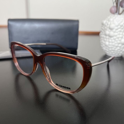 Jil Sander prescription eyeglass frames new, beige and brown