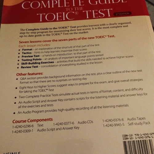 Complete Guide to the TOEIC Test like new, 3rd edition with 5 CDs