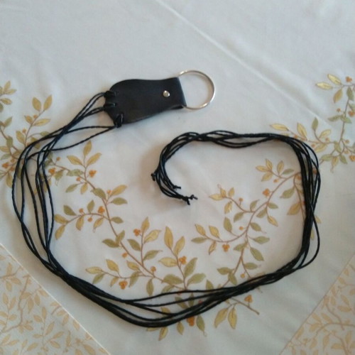 Women's black belt with cords like new