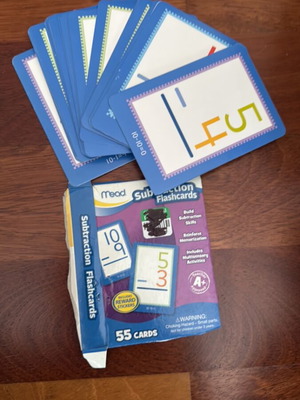 Subtraction cards used
