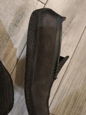 Clarks Wallabees women's leather (suede) moccasins like new, gray