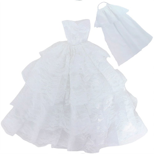 29cm Doll Wedding Dress "Fairytale Wedding Dress" - 7174