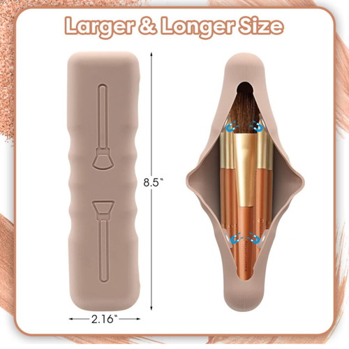 Makeup brush and sponge cases set new silicone