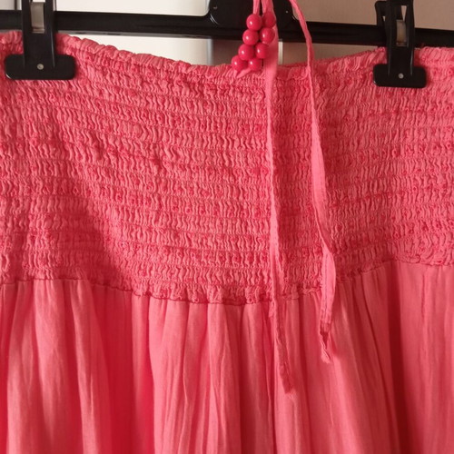 Strapless long dress, faded apple pink, summer style