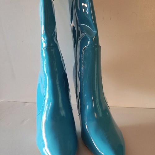 Patent leather boots blue new, size 41