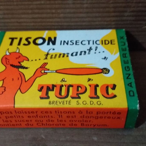 Tison Tupic insecticide matches used, box of 10