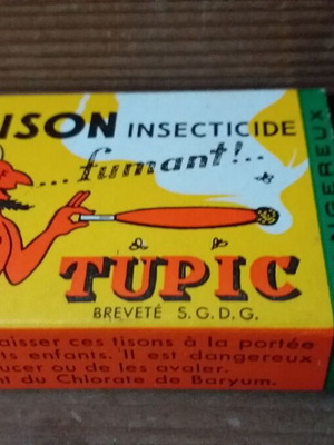 Tison Tupic insecticide matches used, box of 10
