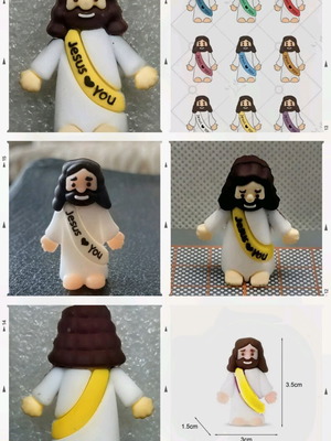 Mini Jesus figure like new "Jesus Loves You"
