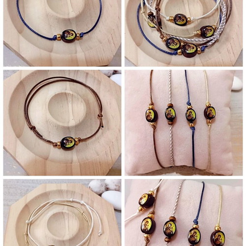 Handmade Martyrika Bracelets with Panagia Vrefokratousa beads new