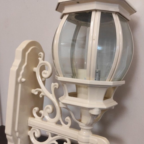 Outdoor wall lantern vintage design, beige, new