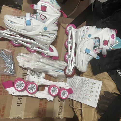 Children's Adjustable Inline Skates 2 in 1 like new