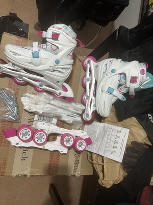 Children's Adjustable Inline Skates 2 in 1 like new