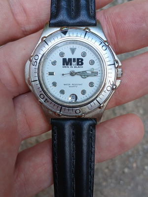 Men in Black MIB watch used, black and silver