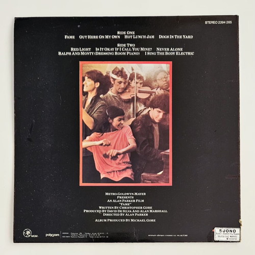 Fame Original Soundtrack Vinyl LP used, Greek edition 1980