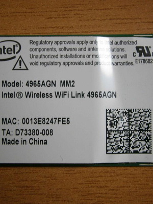 Intel 4965AGN безжична мрежова карта употребявана за лаптоп 802.11n