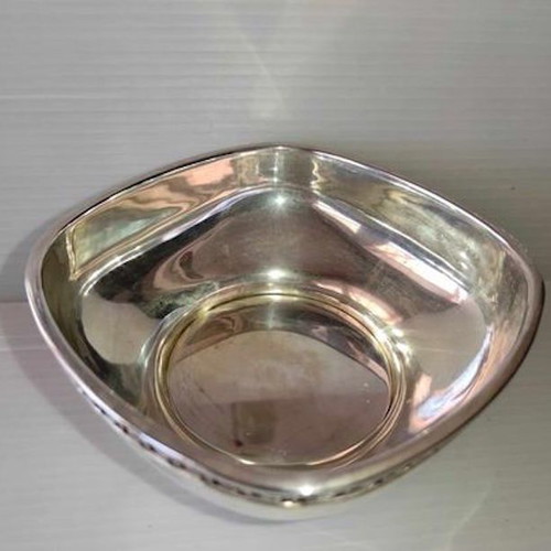Silver-plated serving bowl used