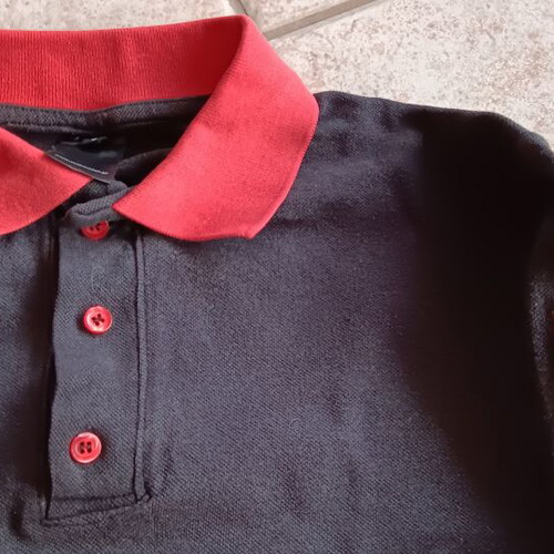 Long sleeve polo shirt with K logo on sleeve, size L, like new