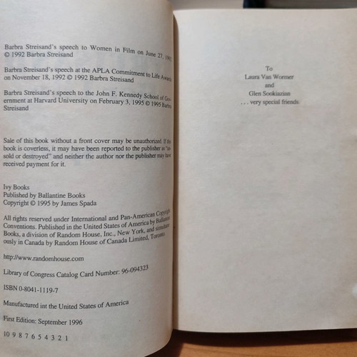 Streisand book used, in English