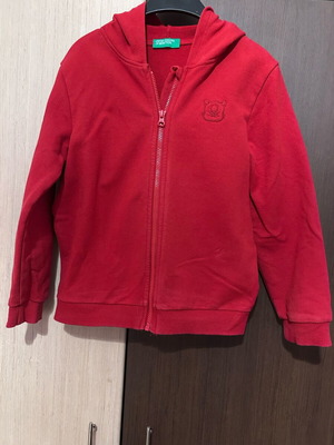 Benetton cardigan like new, red, size 116 cm