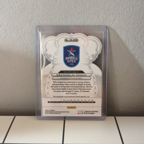 Panini Euroleague Krunoslav Simon Lot like new, Crown Royal Crystal Red Auto /25 and Prizm Silver Mojo Auto /25