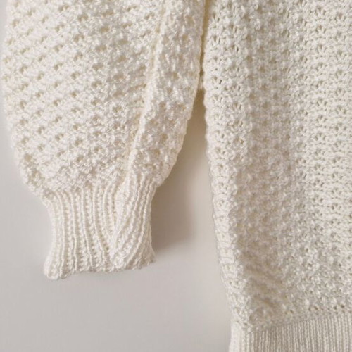 Handmade knitted women's blouse new, white