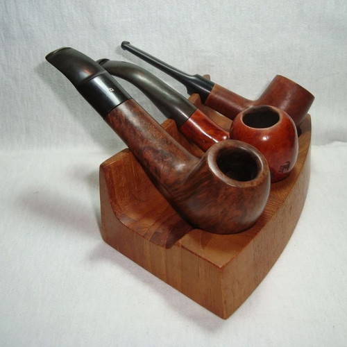 Tobacco pipes Vanguard, Dr. Boston, Pipex with wooden ESA Denmark stand used