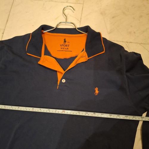 Men's mako shirt blue and orange like new, size L