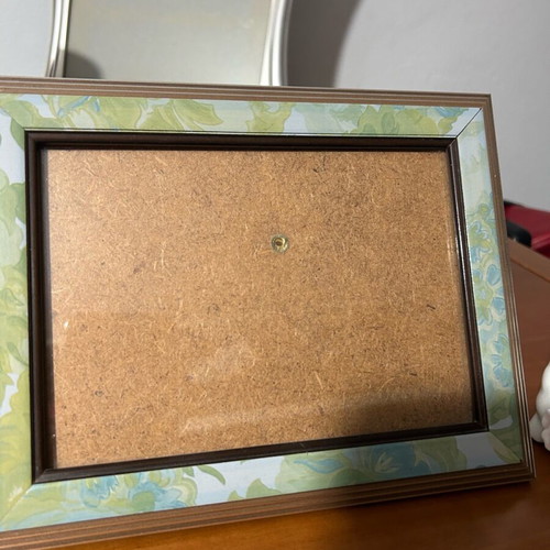 Photo frames wooden and ceramic new, set of 2 pieces