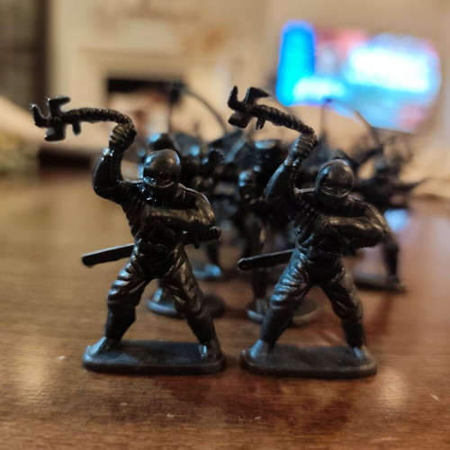 Vintage Solpa Ninja Military Figures set of 24 used, 80s