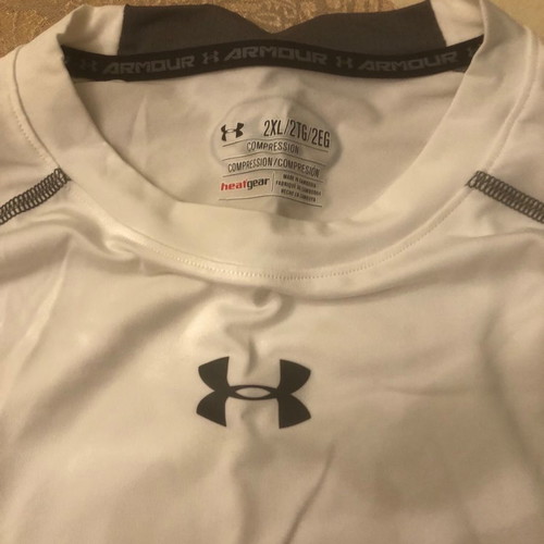 under Armur compression blouse short sleeves unworn new 2 xl white