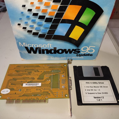 Trident TGUI9440-1 PCI used graphics card with driver diskette