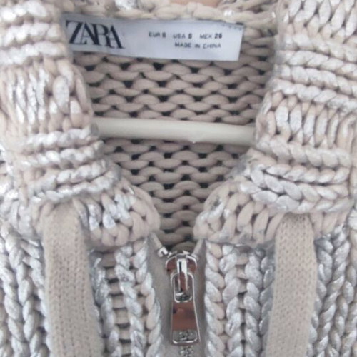 Zara jacket silver with hood new, size S