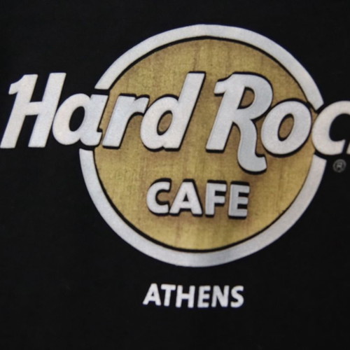 Hard Rock Athens T-shirt used, original, size S, black