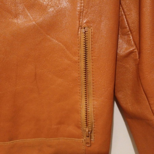Leather jacket women like new, tan, size 38 (S/M)
