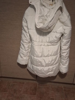 Winter padded jacket, white