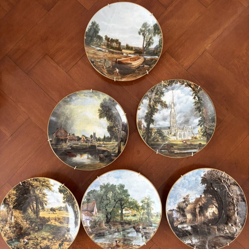 Σετ 6 διακοσμητικά πιάτα Constable, Crown Staffordshire Victoria and Albert Museum