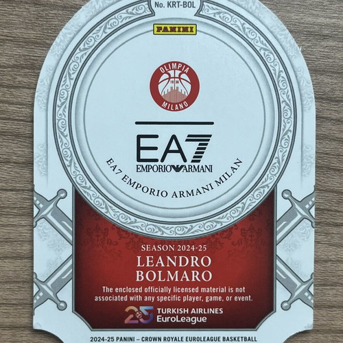 2024-25 Panini Crown Royale Euroleague Basketball Leandro Bolmaro Patch like new