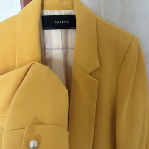 Zara classic summer jacket yellow new