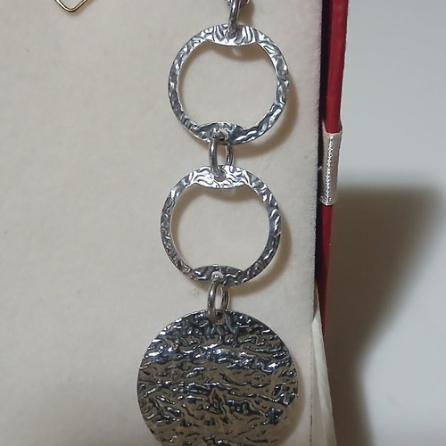 Silver long earrings 6.5 cm new